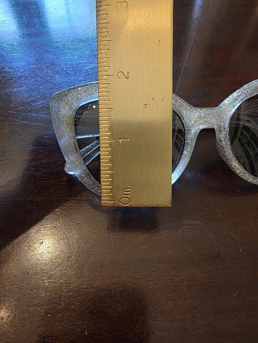 Kate Spade Gold Glitter Cat Eye Sunglasses With Case
